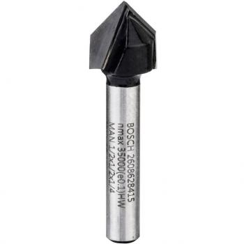 Fresa V-ranura Bosch 1/4 Ø 12,7 mm L 12,7 mm G 45 mm 90° - 2608628415
