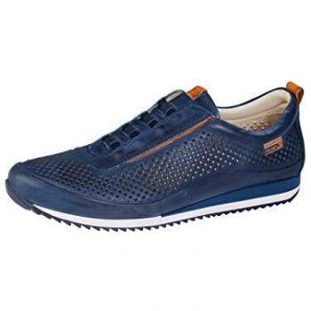 Pikolinos Liverpool M2A Blue Leather Sneakers with Memory Foam Insole