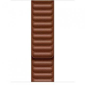 Apple Watch Correa de eslabones de Piel Marrón Caramelo