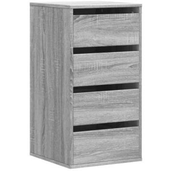 Cajonera de esquina madera ingeniería gris Sonoma 40x41x76 cm