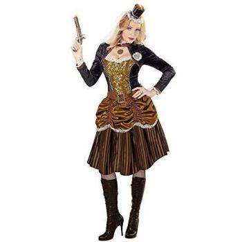 WIDMANN Completo Modelo de Steampunk mini vestido del traje adulto Sombrero Cinturón 922