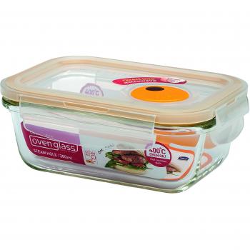 Lock & Lock Oven Cristal para microondas y Horno, Cristal, tranparent, Vidrio, Transparente, 15,0 X 11,0 X 5.7 cm