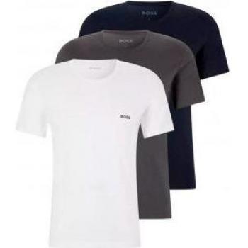 Pack 3 Camisetas BOSS para Hombre - Clásico Gris, Azul y Blanco