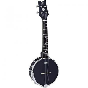 Ortega OUBJ100-SBK Black Ukulele Banjo with Gig Bag