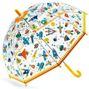 DJECO Paraguas Temática Espacial para Jóvenes, Unisex, Multicolor Único