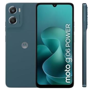 Smartphone Motorola Moto G06 Power 8GB RAM, 256GB Almacenamiento, Pantalla 6.88 HD+ 120Hz, Doble SIM, Azul Tapestry, Batería 7000 mAh