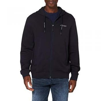 Armani Exchange Men's Hooded Zip-Up Sweatshirt - Navy Blue, Size L