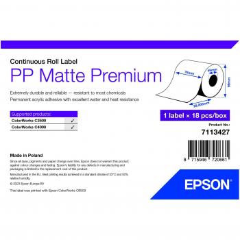 Etiqueta de impresora Blanco para Epson 7113427 autoadhesiva