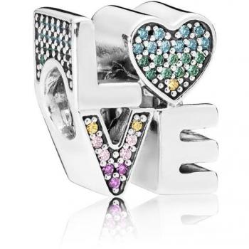 Charm Pandora Rosa con Cristales 797189NRPMX