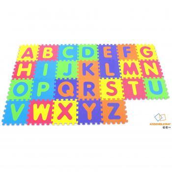 Alfabeto suave Alfombrilla de juego - Alfombrilla de bloqueo para niños - Actividad Puzzle Playmats - Protección de piso - Espuma EVA Alfabeto de alfombra de goma - A - Z = 26 Tapetes en total