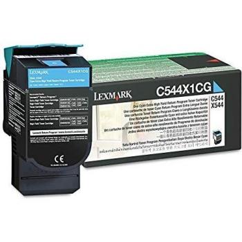 Lexmark C544X1CG Cyan Extra High Yield Return Program Toner Cartridge