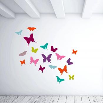 Adesiviamo  - Mariposas de colores pegatina 40x37 cm