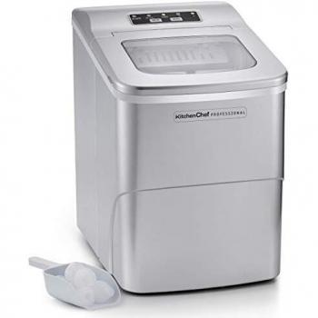 Máquina de Hielo Kitchen Chef KS.ICE9 - 80W, Produce 10-12 kg/24h, 2 Tamaños de Cubos