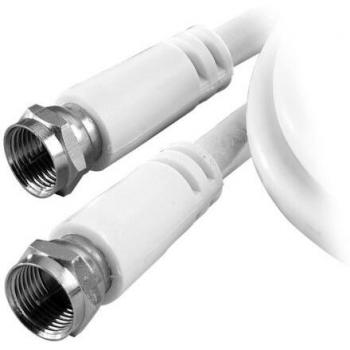 Cable Coaxial Vivanco 10m Macho/Macho Blanco - Conexión para Receptor