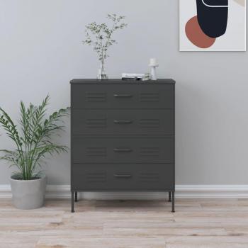 Cajonera de acero gris antracita 80x35x101,5 cm