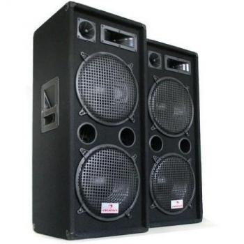 Auna PW-2222 Sonido Profesional DJ Pareja de Altavoces3 vias 2x 30,5cm