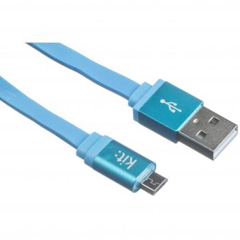 Kit Micro USB Cable plano de datos-compatible con Smartphones, Tablets y PCs incluyendo Samsung Galaxy S2/S3/S4/S5, Galaxy Note 2/3, Galaxy Tab 2/3/4, Sony Xperia Z1/Z2, HTC One/One M8 y Google nexo 5/7/10 - metálico negro
