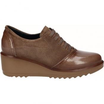 Bluchers de mujer de piel con cuña