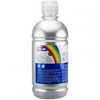 Botella témpera 500 ml plata
