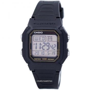 Casio W-800HG-9AV Reloj Digital con Calendario, Crono, Segunda Zona Horaria y Luz