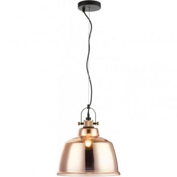 Lámpara colgante Impex Ava de cúpula dorada, 1 bombilla, longitud de 150 cm