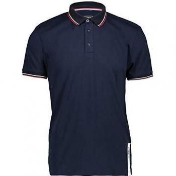 CMP Polo Camiseta, Hombre, Azul/Negro, 46