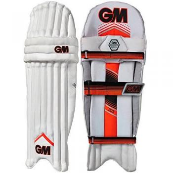 Gunn & Moore 303 – niños – protectores de piernas de críquet guardias blanco/rojo, Unisex, blanco