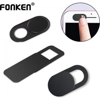 Cubierta de Webcam Antispy Universal FONKEN para Teléfonos, iPad, Laptop, PC y Macbook - 6PCS Rectángulo Negro