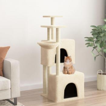 Árbol para Gatos con Rascadores de Sisal 122 cm Color Crema