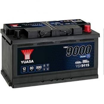 Batería AGM Yuasa YBX9115 - 12V 80Ah 800A Start-Stop