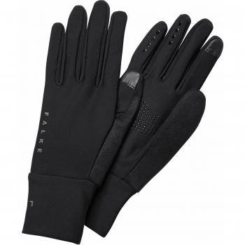 Guantes Mixtos Falke Brushed Unisex para Clima Frío, Negro, Talla M-L