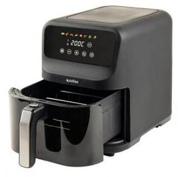 Freidora de Aire Digital Cofan 5L 1500W con Pantalla Táctil, Ventana Iluminada y Rejilla Tostadora - Cocina Saludable y Rápida con 8 Programas