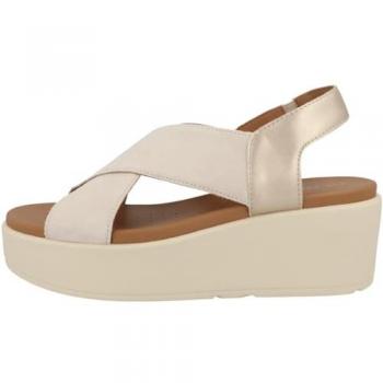 Sandalia de cuña Geox Xand 2.2S para mujer en color hielo/dorado claro