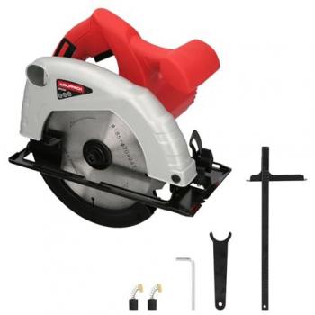 Sierra Circular Profesional 1300W con Disco de 185mm y 4800 RPM, Corte a Inglete y Regulador de Profundidad