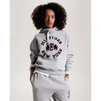 Tommy Hilfiger Light Grey Hoodie for Women, Size XL
