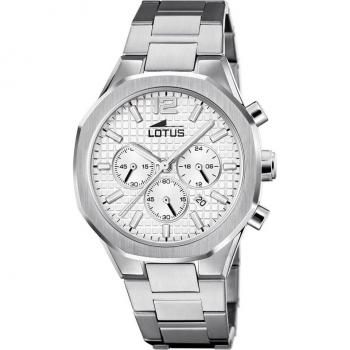 Reloj Lotus Excellent 18847/1 para Hombre con Esfera Plateada y Caja de Acero Inoxidable 316L Gris Plata