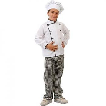 Guirca - Disfraz de cocinero, talla 7-9 años, color blanco