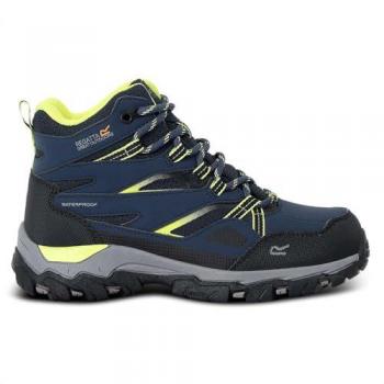 Regatta Holcombe III Waterproof Hiking Boots - Unisex & Kids, Navy/Lime Punch