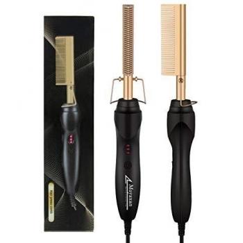 Peine caliente, peine caliente eléctrico Peine para el cabello Peine para alisar el cabello Peine para enderezar con calefacción Peine, 3 configuraciones de temperatura