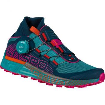 La Sportiva Cyklon Women's Trail Running Shoes (Storm Blue/Cherry Tomato)