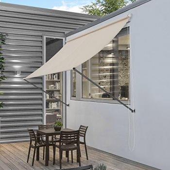 Toldo Extensible Beige para Terraza y Balcón - 200 x 120 cm - Pro.tec