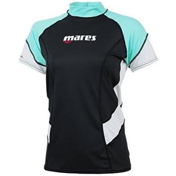 Mares 412542, Camiseta con Manga Corta para Mujer, Mujer, 412542, Aguamarina, Large