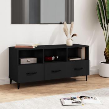 Soporte de TV negro 102x35x50 cm de madera multicapa