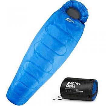 Active Era Saco de Dormir Profesional 300 Tipo Momia, 3-4 Estaciones, Ideal para Camping y Excursiones