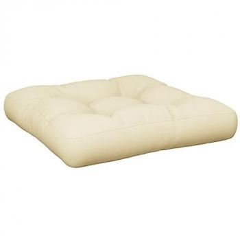 Cojín para sofá de palets tela crema 60x61,5x10 cm