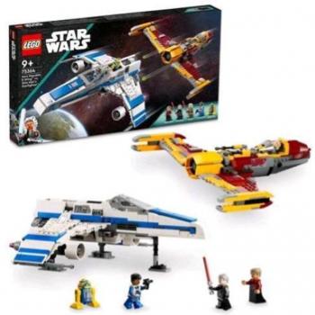 LEGO 75364 Star Wars Ala-E de la Nueva República vs. Caza Estelar de Shin Hati, Set de Construcción con 2 Vehículos Espaciales, Figura de Droide, 4 Min