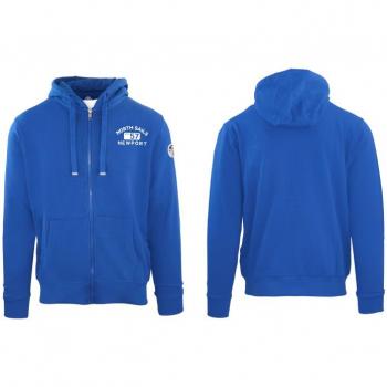 North Sails Men's Blue Zip-Up Hoodie with Hood - Size Small