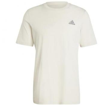 Camiseta de Manga Corta Adidas Essentials Small Logo para Hombre en color Beige (M)
