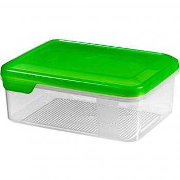 Curver 212.060 Flexi Jefe de Conservación de sellado rectangular caja verde de polipropileno de 15 x 20 x 9 cm