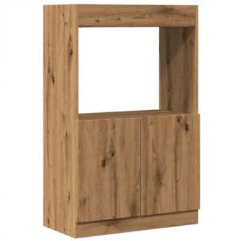 Aparador de madera de ingeniería roble artisian 63x33x180 cm